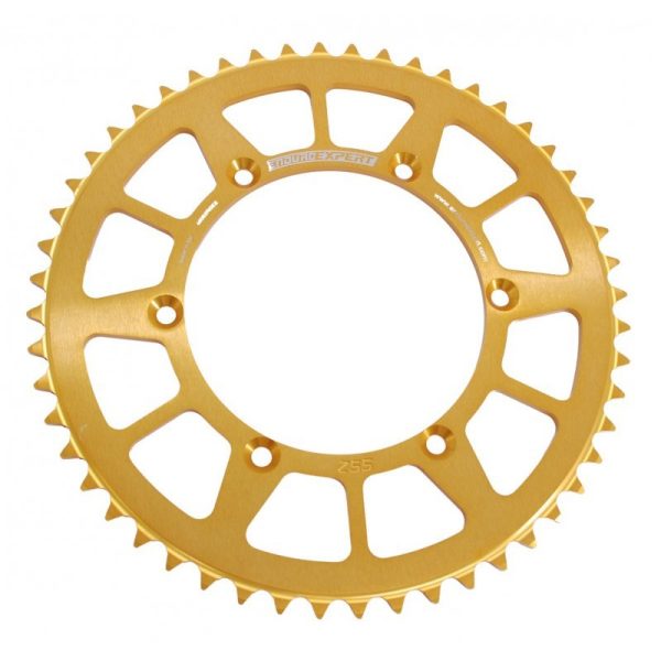 Pinion spate Kawasaki KX-F 250/450 '06-'20 Suzuki RM-Z 250 '04-'06 (52 dinti) JTR460.52 aluminiu GOLD Enduro Expert 46052RGEE