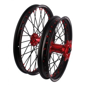 Set roti enduro Gas Gas EC 250/300 '21-'23 21"x1.60 ax 22mm/ 18"x2.15 ax 20mm red hub Enduro Expert SRE2118RDEE