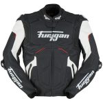 Geaca de piele RAPTOR EVO 2 Negru alb rosu