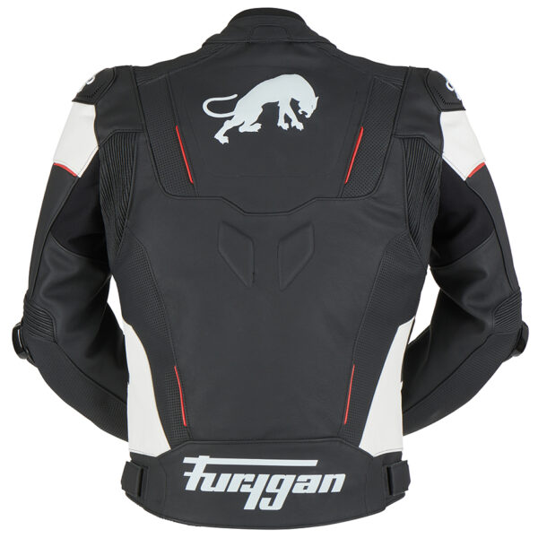 Geaca de piele RAPTOR EVO 2 Negru alb rosu