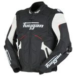 Geaca de piele RAPTOR EVO 2 Negru alb rosu