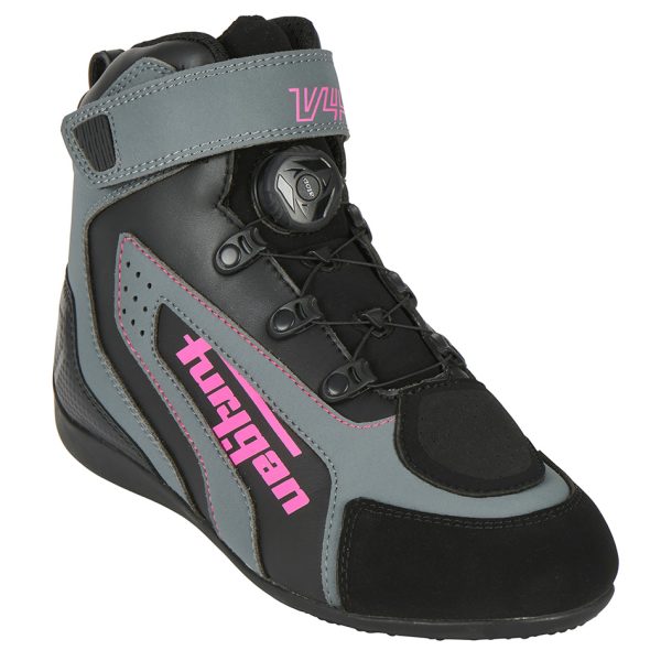 Ghete moto dama, V4 EASY LADY D3O, Furygan negru-roz