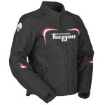 Geaca moto dama CYANE, Furygan Negru alb rosu