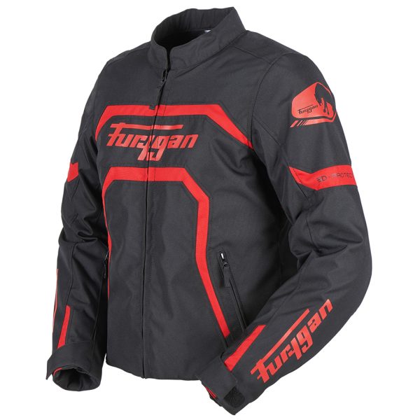 Geaca moto dama, MYSTIC EVO, Furygan Negru-rosu