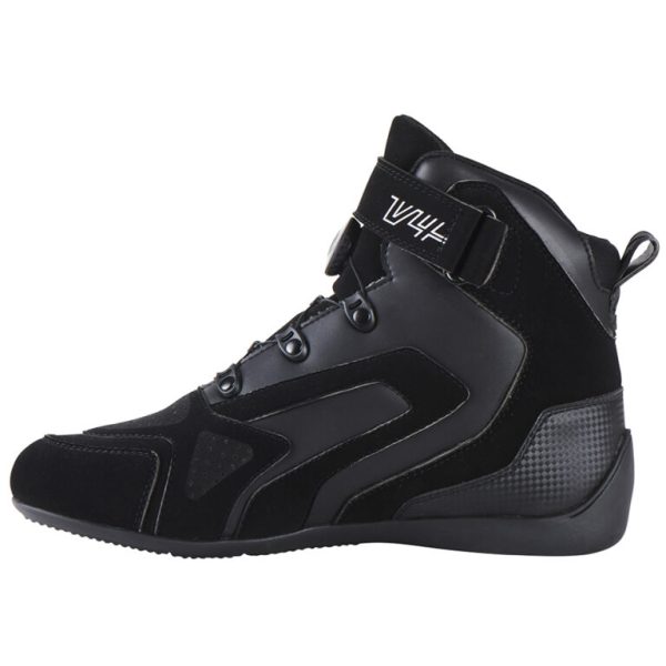 Pantofi moto de barbati V4 EASY D3O Black-white