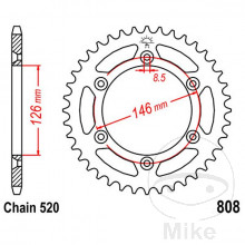PINION SPATE JTR808 Suzuki DR/DRZ/RM/RM-Z/RMX - 46dinti