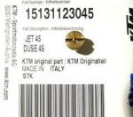 Jigler Dellorto 45 KTM LC4-E '00 / Duke 620 '96-'97 / LC 4 640 '94-'01 KTM OEM 15131123045