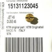 Jigler Dellorto 45 KTM LC4-E '00 / Duke 620 '96-'97 / LC 4 640 '94-'01 KTM OEM 15131123045