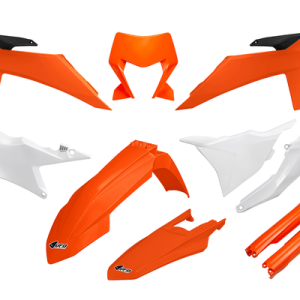 Kit Plastice KTM TBI 2T/4T 2023-24 UFO portocaliu-alb