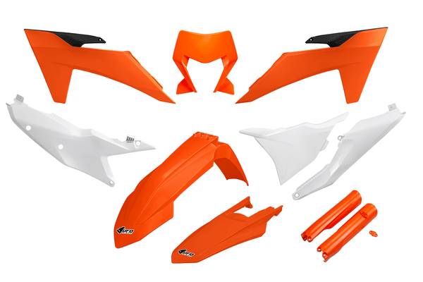 Kit Plastice KTM TBI 2T/4T 2023-24 UFO portocaliu-alb