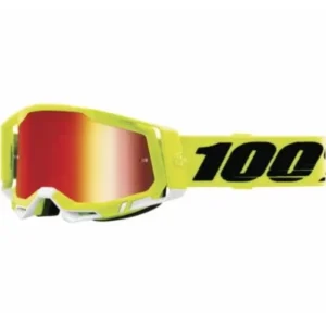 Ochelari - 100% RACECRAFT 2 Goggle Yellow – Mirror Red Lens