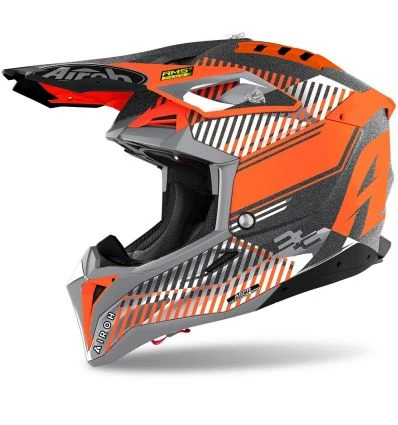 Casca - AIROH AIROH AVIATOR 3  WAVE ORANGE CHROME 2021