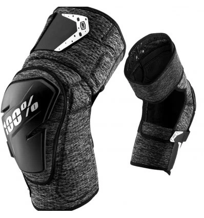 Genunchiera - 100% FORTIS Knee Guard Grey Heather/Black