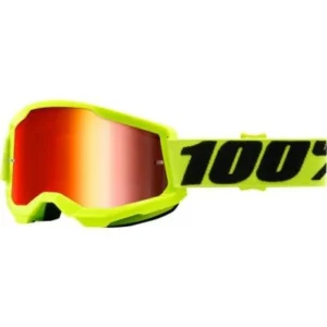 Ochelari - 100% STRATA 2 Goggle Yellow Mirror Red Lens