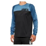 Tricou - 100% R-CORE Long Sleeve Jersey Black/Slate Blue