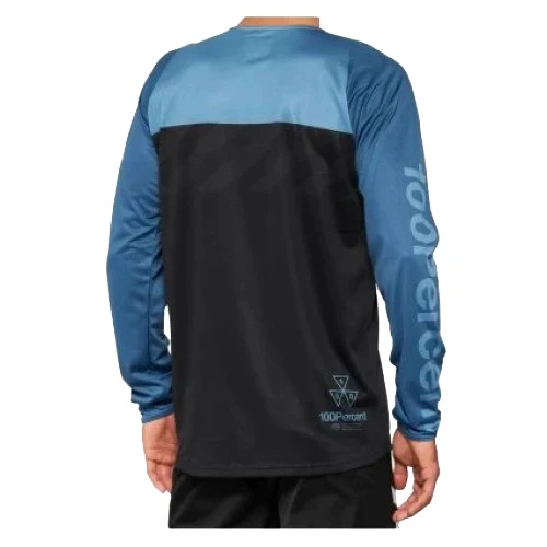 Tricou - 100% R-CORE Long Sleeve Jersey Black/Slate Blue