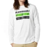 Bluza - FOX KAWASAKI STRIPES LONG SLEEVE PREMIUM TEE WHITE