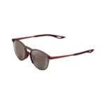 Ochelari 100% LEGERE ROUND - Soft Tact Crimson - HiPER Silver Mirror Lens