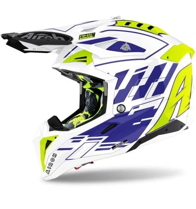 Casca - AIROH AIROH AVIATOR 3 RAMPAGE BLUE GLOSS