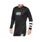 100% R-CORE Long Sleeve Jersey Black/White