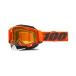 Ochelari - 100% OCHELARI 100% ACCURI 2 Snowmobile Neon Orange – Yellow Vented Dual Lens