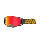 100% OCHELARI 100% ARMEGA Falcon5 BLACK/GOLD HiPER Red Mirror Goggles