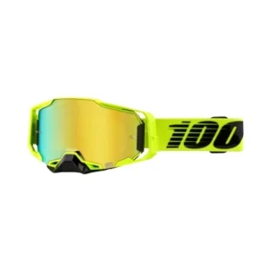 Ochelari - 100% OCHELARI 100% ARMEGA  Goggle Nuclear Citrus – Gold Mirror Lens