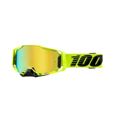 100% OCHELARI 100% ARMEGA Goggle Nuclear Citrus - Gold Mirror Lens