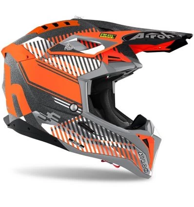 Casca - AIROH AIROH AVIATOR 3  WAVE ORANGE CHROME 2021