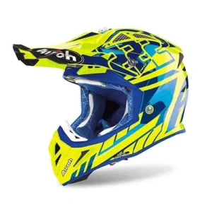 AIROH AVIATOR 2.3 REP. CAIROLI  BLUE YELLOW GLOSS