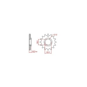 Pinion-fata-Suzuki-RM-250-89-08-DRZ-400-DR-350-Beta-Alp-200-13-dinti-JTF432-13-Enduro-Expert-43213EE