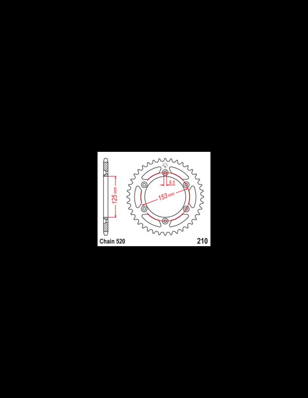 Pinion spate BETA 2T/4T RR/XTrainer '13-'20 (51 dinti) red JTR210.51 Enduro Expert RACING 21051RREE