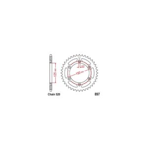 Pinion-spate-KTM-Husqvarna-Husaberg-90-24-Aluminiu-RACING-silver-47-dinti-JTR897-47-Enduro-Expert-89747RSEE