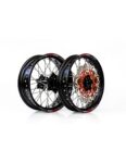 Set roti Supermoto KTM/Husqvarna 17"x3.50 ax 22mm/17"x5.00 ax 20mm black hub Enduro Expert SRS1717BKEE