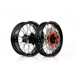 Set roti Supermoto KTM/Husqvarna 17"x3.50 ax 22mm/17"x5.00 ax 20mm black hub Enduro Expert SRS1717BKEE