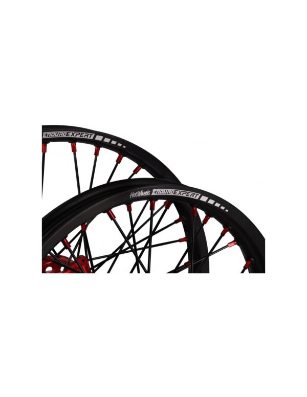 Set roti enduro Gas Gas EC 250/300 '21-'23 21"x1.60 ax 22mm/ 18"x2.15 ax 20mm red hub Enduro Expert SRE2118RDEE
