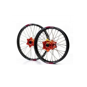 Set roti enduro KTM/Husqvarna 21"x1.60 ax 22mm / 18"x2.15 ax 20mm blue hub Enduro Expert SRE2118BLEE
