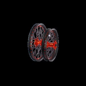 Set roti enduro KTM/Husqvarna 21"x1.60 ax 22mm / 18"x2.15 ax 20mm orange hub Enduro Expert SRE2118OREE