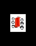 Mansoane lock-on enduro/motocross 2T/4T (6 adaptori) Orange Fluo Diamond SOFT PMT065