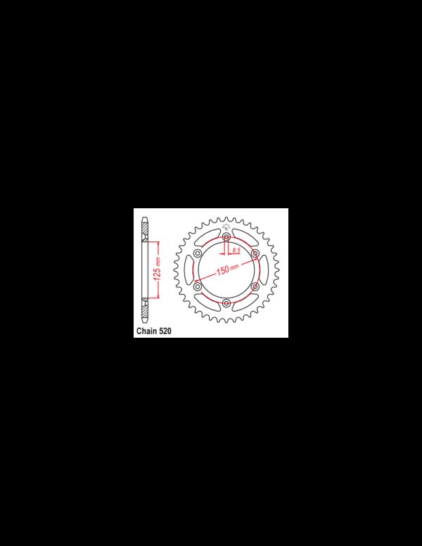 Pinion spate KTM / Husqvarna / Husaberg '90-'25 silver (49 dinti) JTR897.49 aluminiu Enduro Expert 89749RSEE