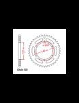 Pinion spate Yamaha XT 660 '04-'17 silver (50 dinti) JTR855.50 aluminiu Enduro Expert 85550RSEE