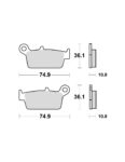 Placute frana spate Gas Gas/Honda/Kawasaki/Suzuki/Yamaha sinterizat Enduro Expert EE02088