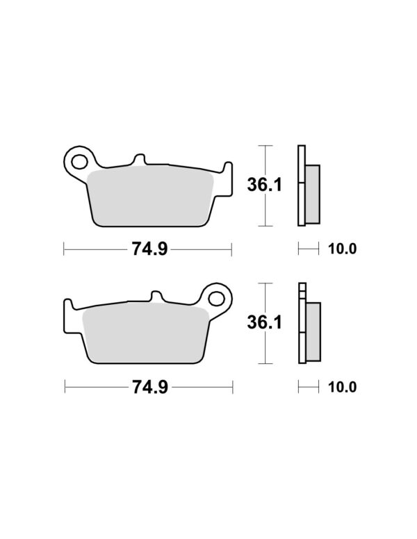 Placute frana spate Gas Gas/Honda/Kawasaki/Suzuki/Yamaha sinterizat Enduro Expert EE02088