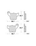 Placute frana spate Honda CR 125/250 '02-'07/CRF 450 '02-'20 sinterizat Enduro Expert EE02426
