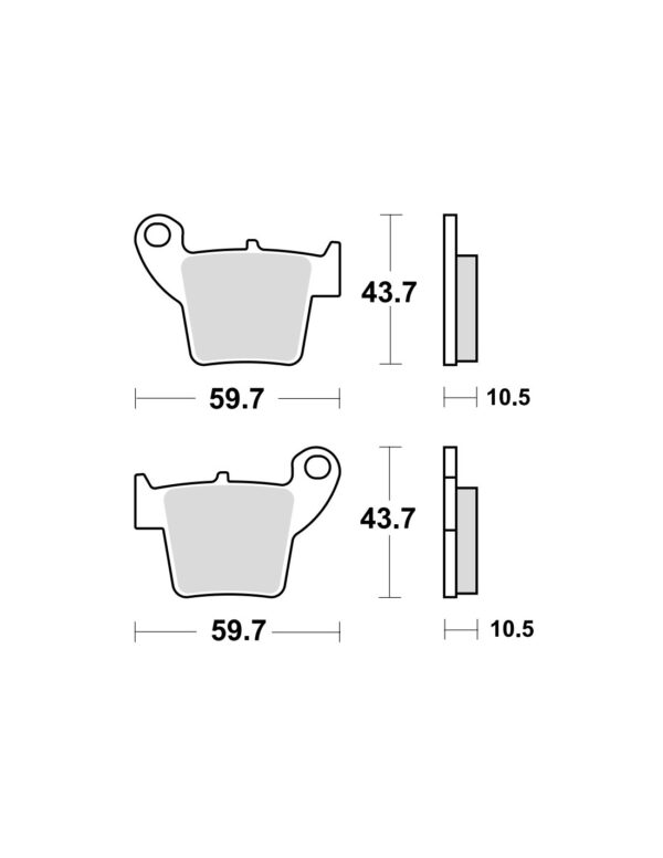 Placute frana spate Honda CR 125/250 '02-'07/CRF 450 '02-'20 sinterizat Enduro Expert EE02426