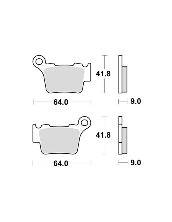 Placute frana spate KTM SX/EXC '04-'25 sinterizate heat shield (EE02428/ 54813090300/ 54813090200) Enduro Expert 54813090300EE