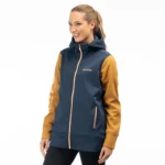 Visita Long Hoodie Dress Blues - Golden Brown