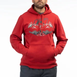 Peak Side Pullover Hoodie Chili Pepper - Dress Blues