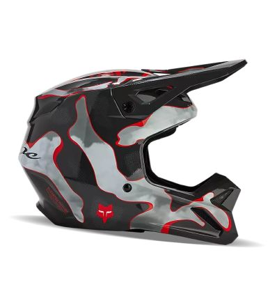 FOX YTH V1 ATLAS HELMET [GRY/RD]