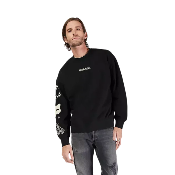 HELLO FUTURE OVERSIZED FLC CREW [BLK]